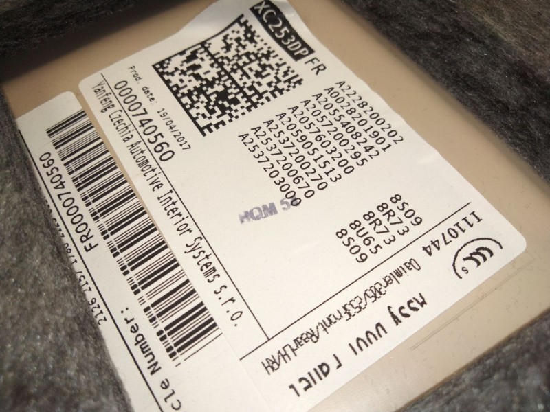 Recambio de guarnecido puerta delantera derecha para mercedes-benz glc coupe (c253) 250 4-matic (253.346) referencia OEM IAM A22