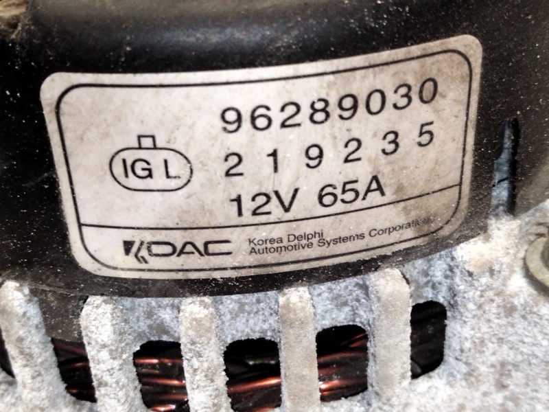 Recambio de alternador para chevrolet matiz (m200, m250) 1.0 referencia OEM IAM 96289030  