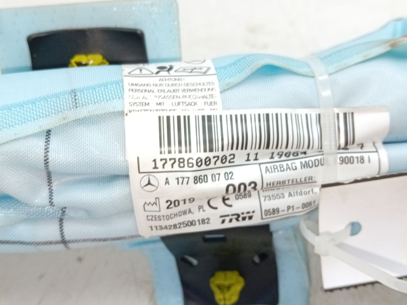 Recambio de airbag cortina trasero izquierdo para mercedes-benz clase a (w177) a 180 d (177.003) referencia OEM IAM   