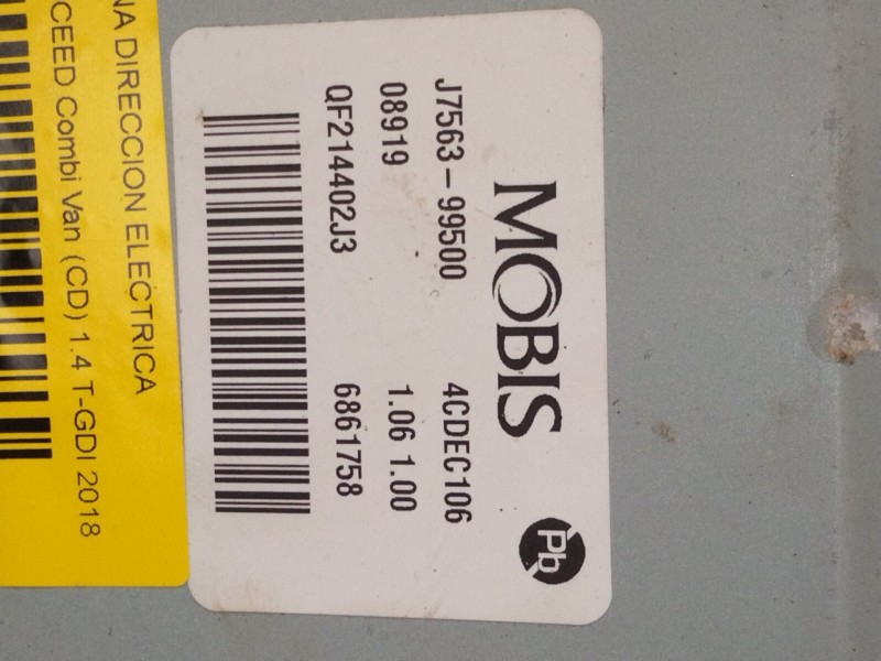 Recambio de columna direccion electrica para kia proceed combi van (cd) 1.4 t-gdi referencia OEM IAM J756399500  