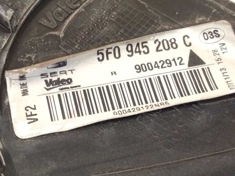 Recambio de piloto trasero derecho para seat leon (5f1) 2.0 cupra referencia OEM IAM 5F0945208  