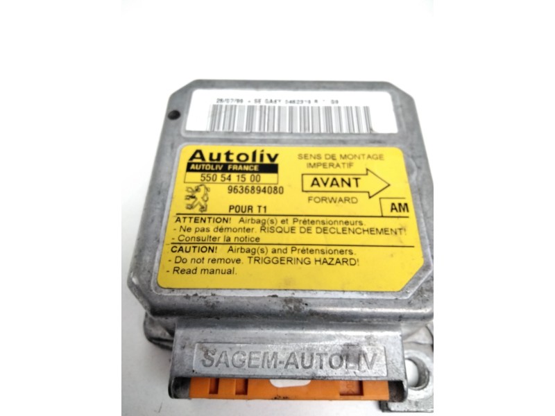 Recambio de centralita airbag para peugeot 206 berlina 1.9 diesel referencia OEM IAM 550541500 9636894080 
