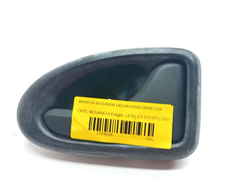 Recambio de maneta interior delantera derecha para opel movano a furgón (x70) 2.5 dti (fd) referencia OEM IAM 7700830079  