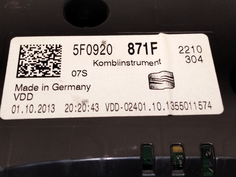 Recambio de cuadro instrumentos para seat leon (5f1) 2.0 cupra referencia OEM IAM 5F0920871  