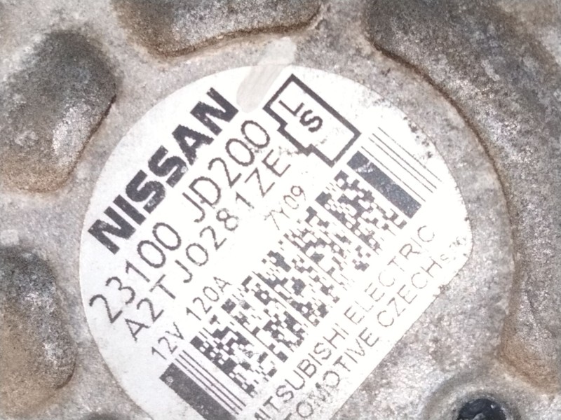 Recambio de alternador para nissan qashqai / qashqai +2 i (j10, nj10, jj10e) 2.0 referencia OEM IAM 23100JD200  