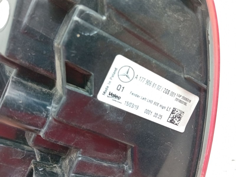 Recambio de piloto trasero izquierdo para mercedes-benz clase a (w177) a 180 d (177.003) referencia OEM IAM A1779068102  