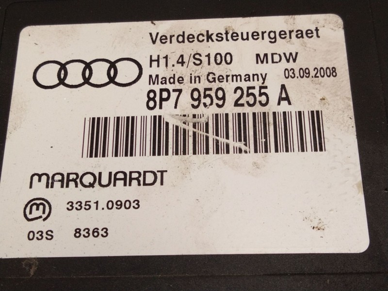 Recambio de unidad de control para audi a3 cabriolet (8p) ambition referencia OEM IAM 8P7959255  