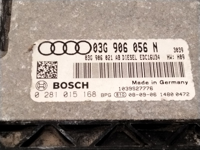 Recambio de centralita motor uce para audi a3 cabriolet (8p) ambition referencia OEM IAM 03G906056 0281015168 