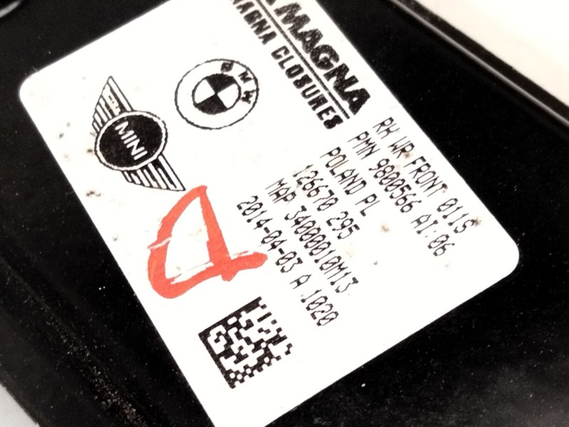 Recambio de elevalunas delantero derecho para mini mini countryman (r60) one d referencia OEM IAM 126670295  