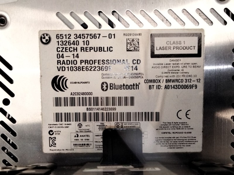 Recambio de sistema audio / radio cd para mini mini countryman (r60) one d referencia OEM IAM 3457567  