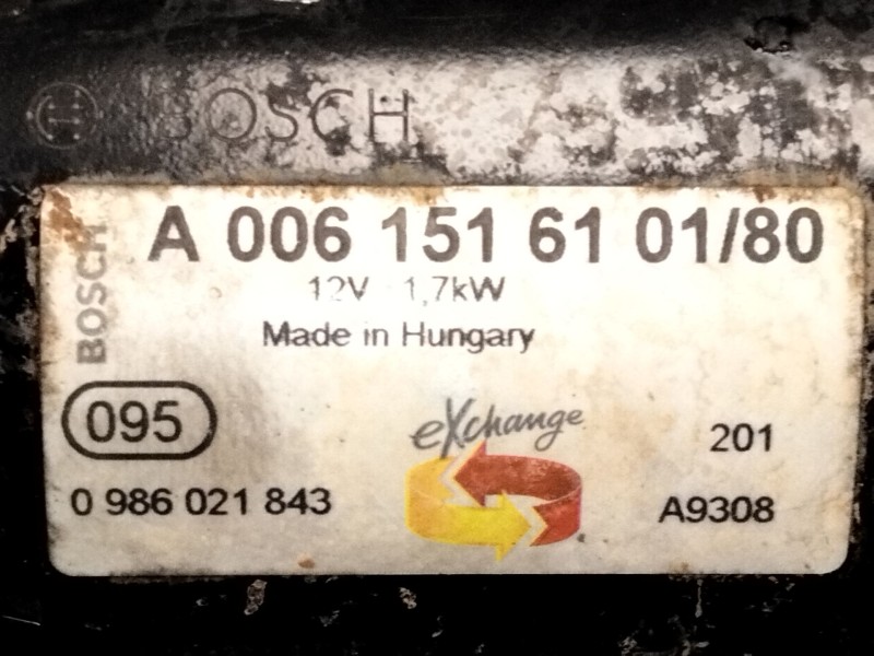 Recambio de motor arranque para mercedes-benz clase e (w211) e 320 cdi (211.026) referencia OEM IAM A0051516501  