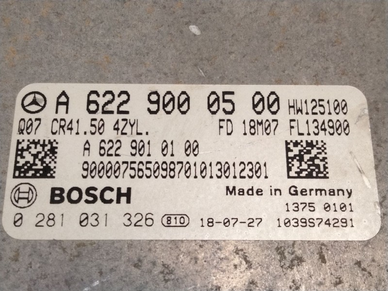 Recambio de centralita motor uce para mercedes-benz vito furgón (w447) 111 cdi (447.601, 447.603, 447.605) referencia OEM IAM A6