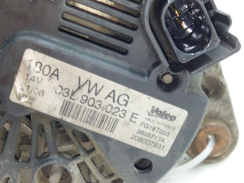 Recambio de alternador para volkswagen passat b6 (3c2) 2.0 tdi 16v referencia OEM IAM 03L903023  