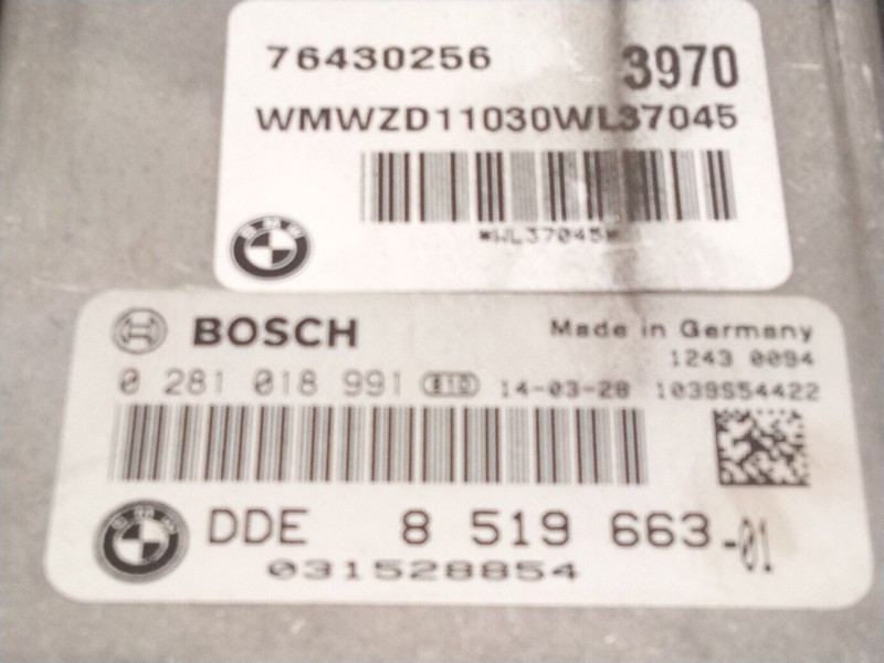 Recambio de centralita motor uce para mini mini countryman (r60) one d referencia OEM IAM 8519663 0281018991 