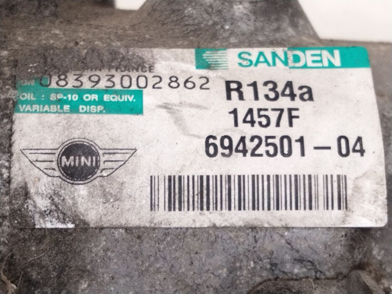 Recambio de compresor aire acondicionado para mini mini (r56) cooper d referencia OEM IAM 6942501  