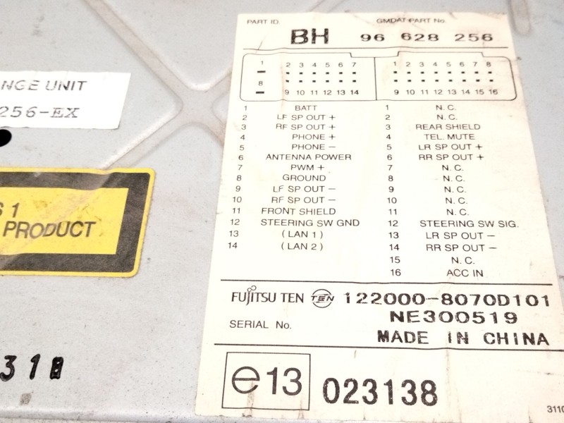 Recambio de sistema audio / radio cd para chevrolet epica (kl1_) 2.0 d referencia OEM IAM 96628256  