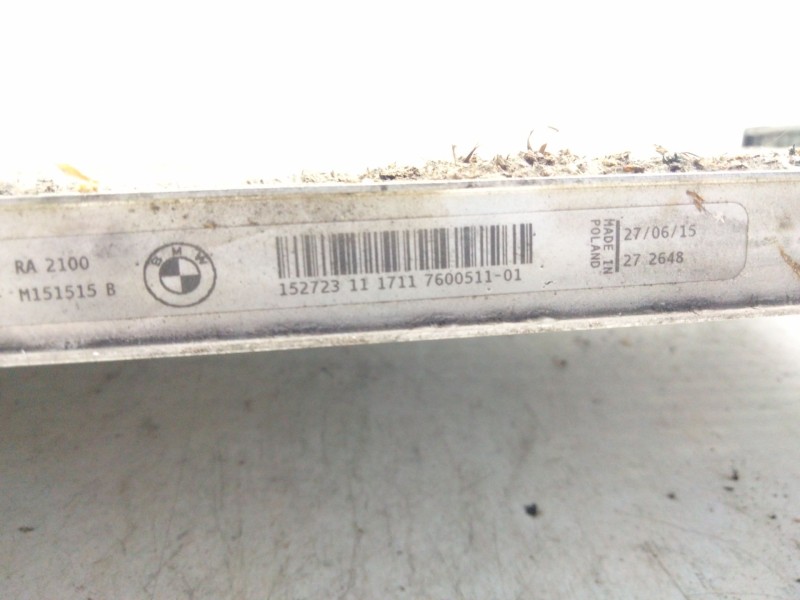 Recambio de radiador agua para bmw serie 1 lim. (f20/f21) referencia OEM IAM 760051101  