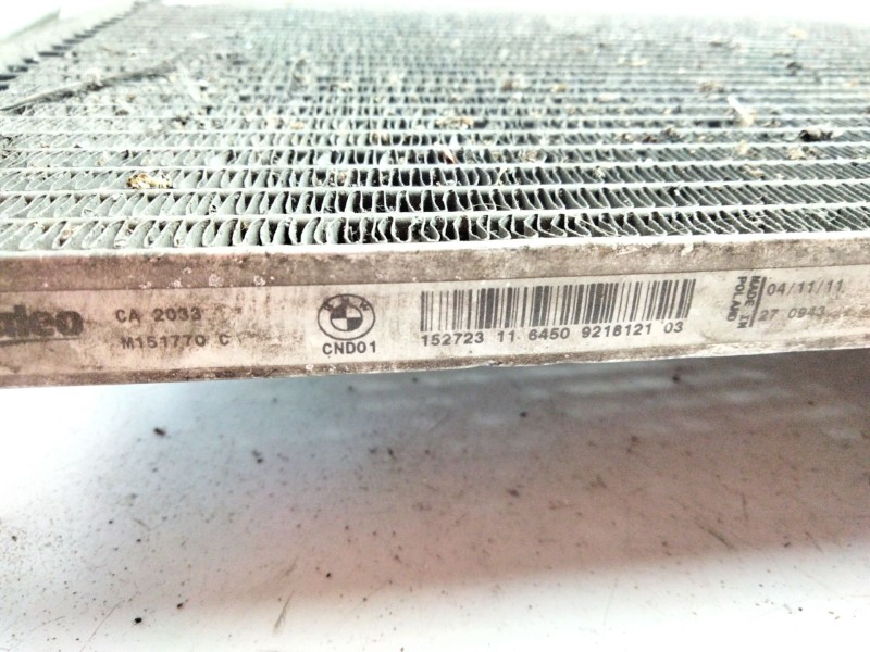 Recambio de condensador / radiador aire acondicionado para bmw 1 (f20) 118 d referencia OEM IAM 921812103  