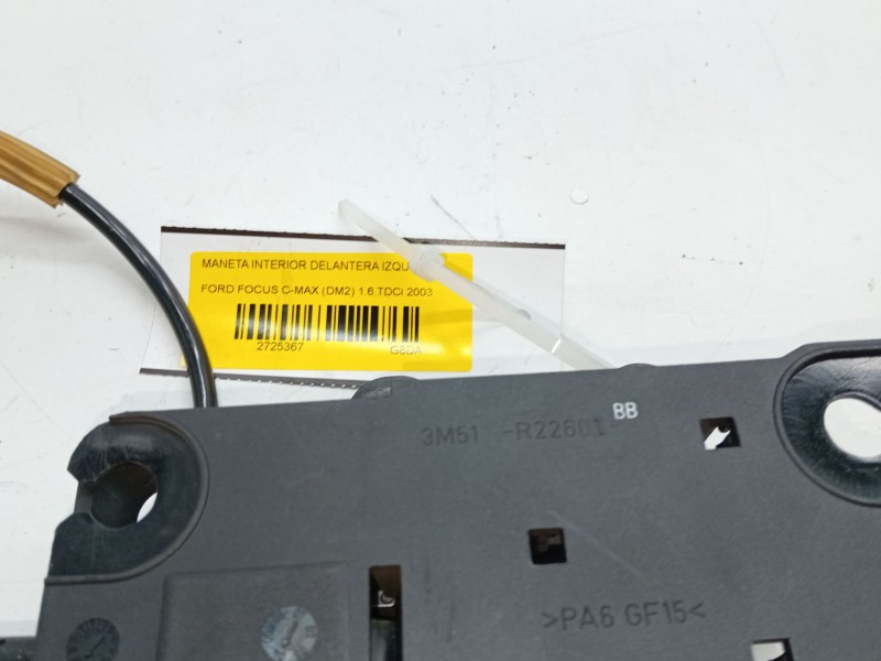 Recambio de maneta interior delantera izquierda para ford focus c-max (dm2) 1.6 tdci referencia OEM IAM 3M51R22601  