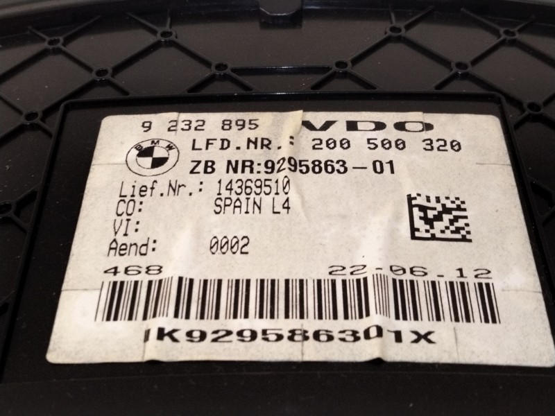 Recambio de cuadro instrumentos para bmw 3 (f30, f80) 318 d referencia OEM IAM 9232895  
