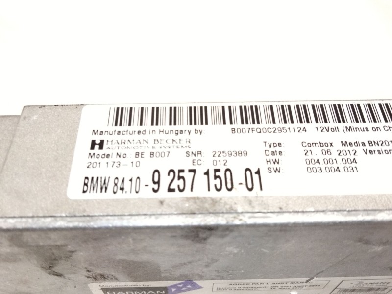 Recambio de modulo electronico bluetooth para bmw 3 (f30, f80) 318 d referencia OEM IAM 9257150  