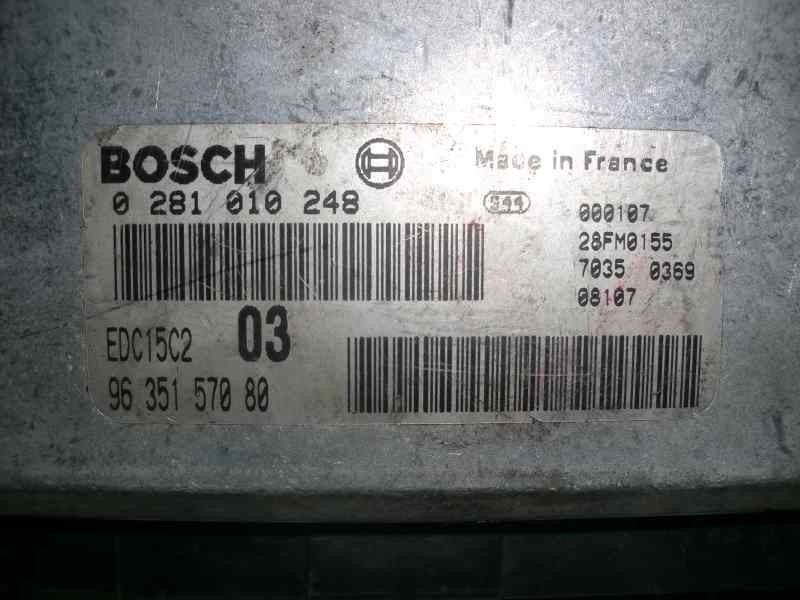 Recambio de centralita motor uce para peugeot 406 berlina (s1/s2) 2.0 hdi referencia OEM IAM 0281010248 9635157080 BOSCH