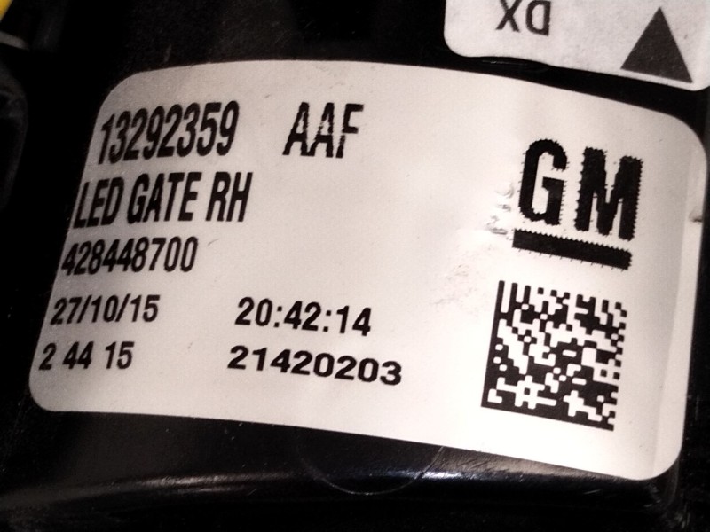 Recambio de piloto trasero derecho porton para opel zafira tourer c (p12) 2.0 biturbo cdti (75) referencia OEM IAM 13292359  