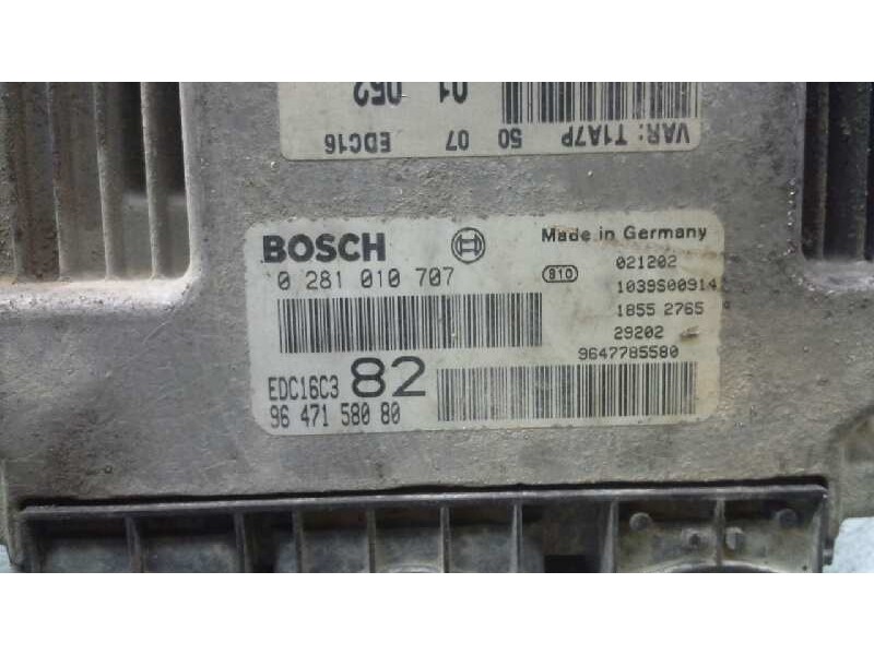 Recambio de centralita motor uce para peugeot 206 berlina x-line referencia OEM IAM 0281010707 9647158080 BOSCH