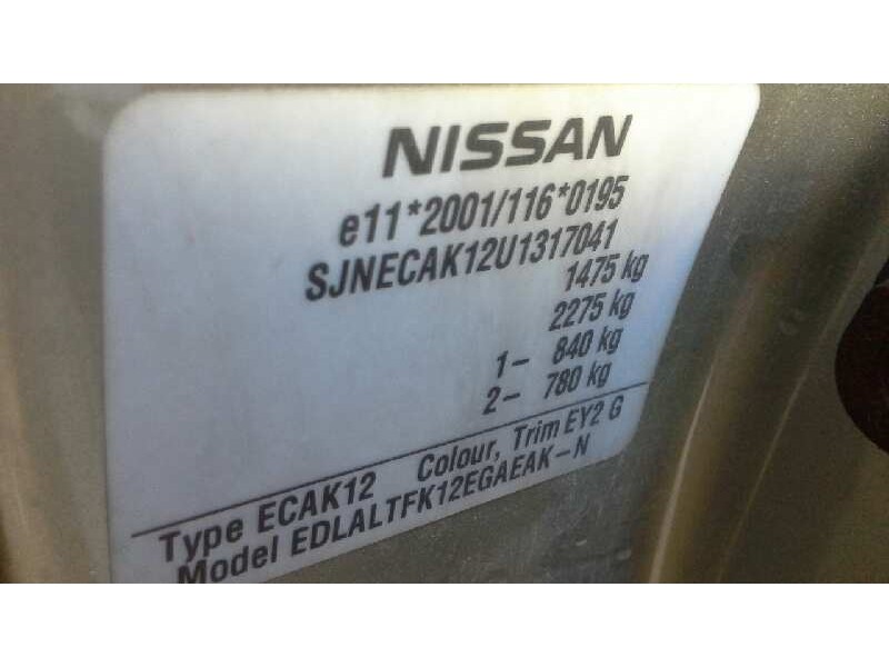 nissan micra (k12e) del año 2004