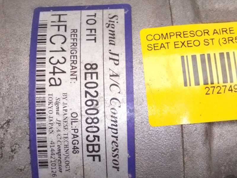Recambio de compresor aire para seat exeo st (3r5) 2.0 tdi referencia OEM IAM 8E0260805  