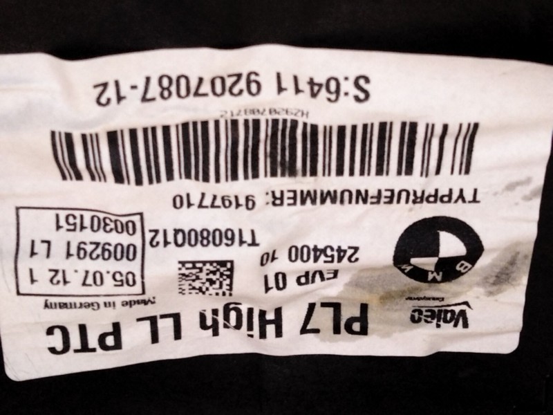 Recambio de calefaccion entera normal para bmw 3 (f30, f80) 318 d referencia OEM IAM 9207087  