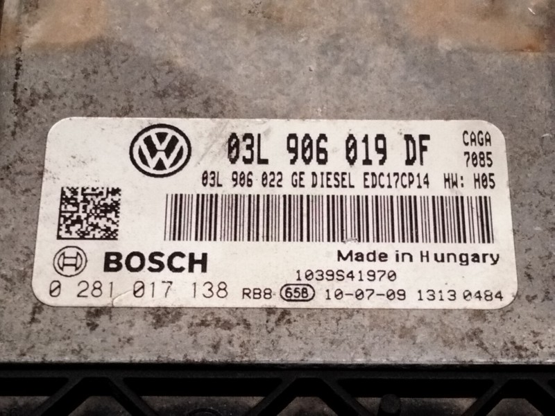 Recambio de centralita motor uce para seat exeo st (3r5)(2009>) sport referencia OEM IAM 03L906019 0281017138 