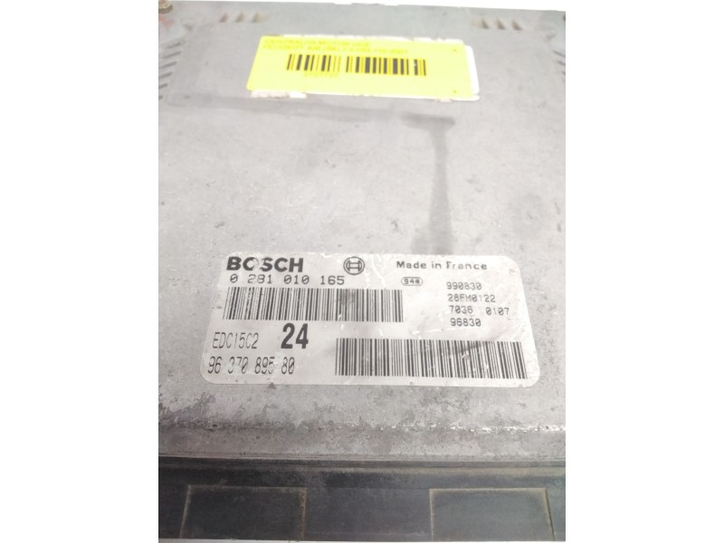 Recambio de centralita motor uce para peugeot 406 (8b) 2.0 hdi 110 referencia OEM IAM 0281010165 9637089580 