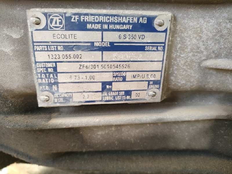 Recambio de caja cambios para renault mascott fg 160. 35/55/65 cabina individual referencia OEM IAM 6S350VD  