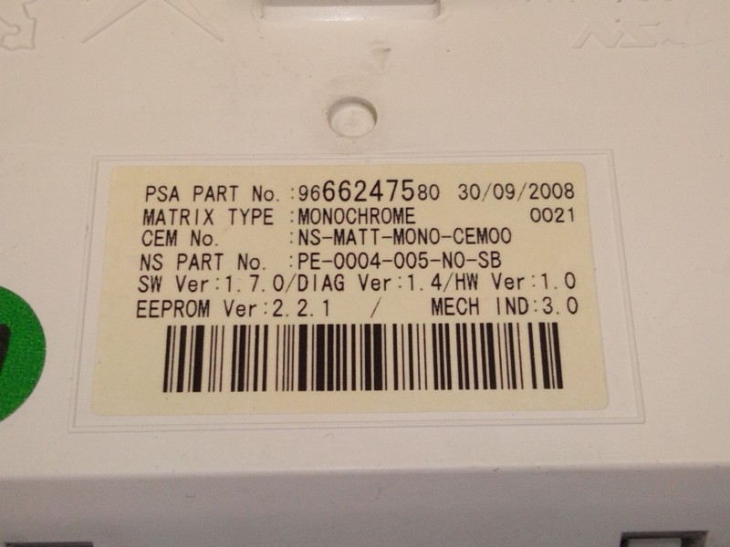 Recambio de cuadro instrumentos para peugeot 3008 monospace (0u_) 1.6 hdi referencia OEM IAM 9666276380  
