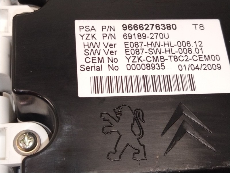 Recambio de cuadro instrumentos para peugeot 3008 monospace (0u_) 1.6 hdi referencia OEM IAM 9666276380  