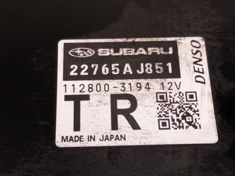 Recambio de centralita motor uce para subaru xv (gt) 2.0 i awd (gt7) referencia OEM IAM 22765AJ851 1128003194 