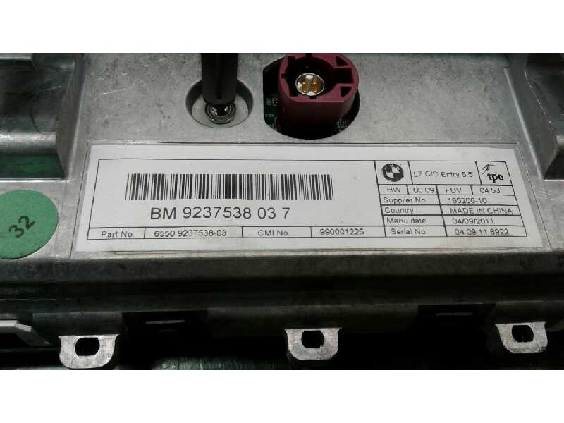 Recambio de sistema navegacion gps para bmw serie 1 lim. (f20) 120d referencia OEM IAM 9237538037 65509237538-03 BM9237538 03 7