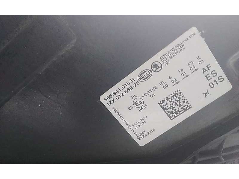 Recambio de faro xenon izquierdo para skoda kodiaq referencia OEM IAM 566941036  