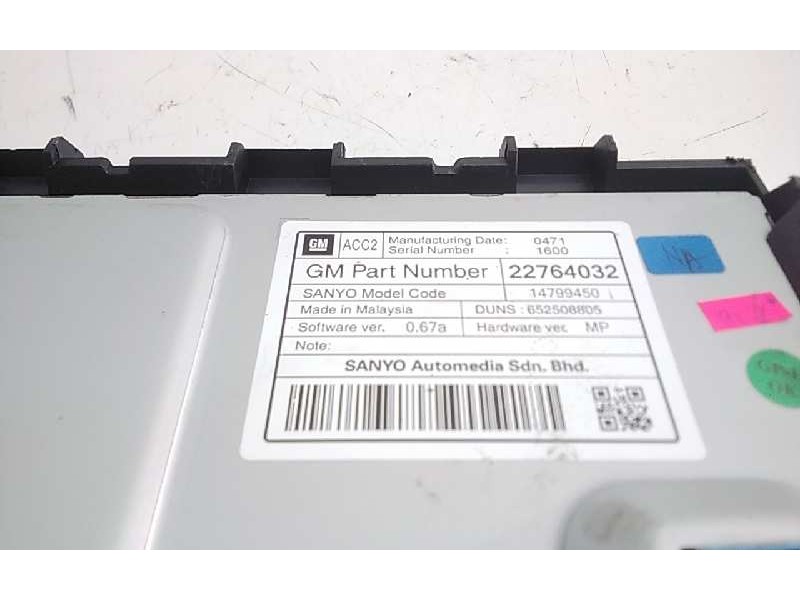 Recambio de pantalla multifuncion para opel astra j lim. cosmo referencia OEM IAM 22764032  