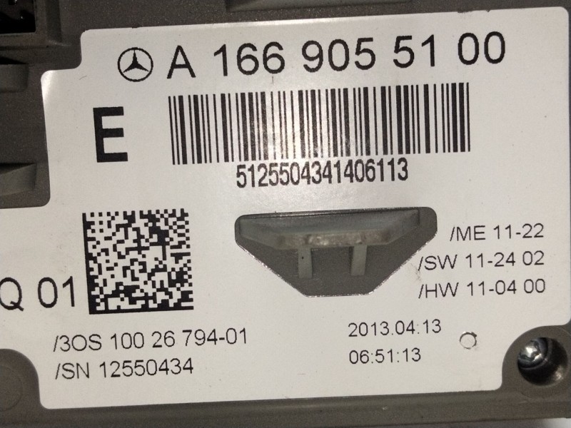 Recambio de conmutador de arranque para mercedes-benz clase m (w166) referencia OEM IAM A1669055100  