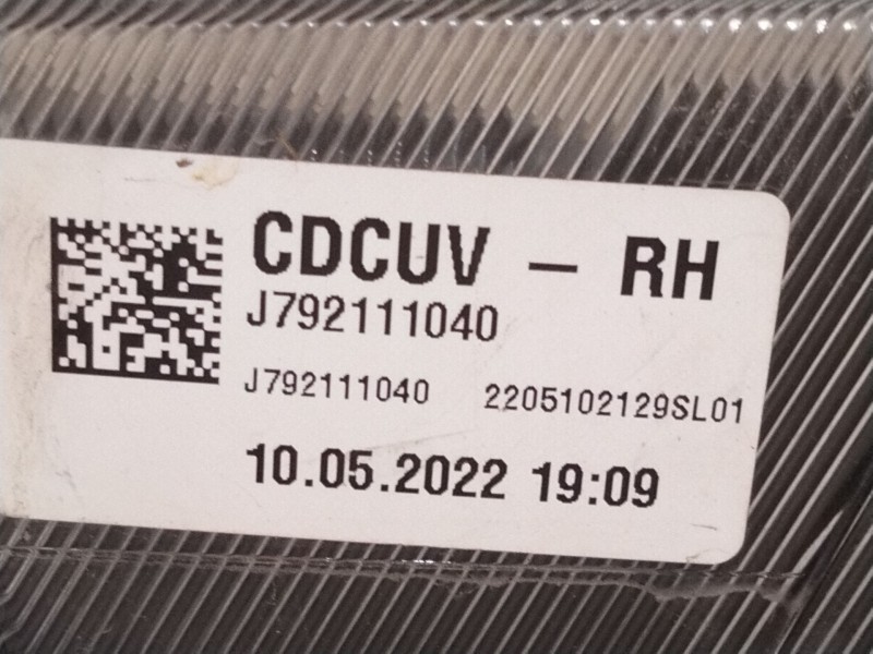 Recambio de faro derecho para kia xceed (cd) 1.0 t-gdi referencia OEM IAM 92102J7300  