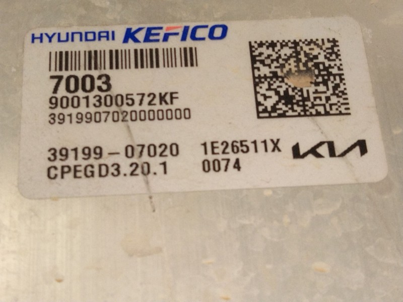 Recambio de centralita motor uce para kia xceed (cd) 1.0 t-gdi referencia OEM IAM 3919907020  