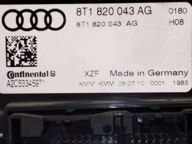 Recambio de mando calefaccion / aire acondicionado para audi q5 (8rb) 2.0 tdi quattro referencia OEM IAM 8T1820043  