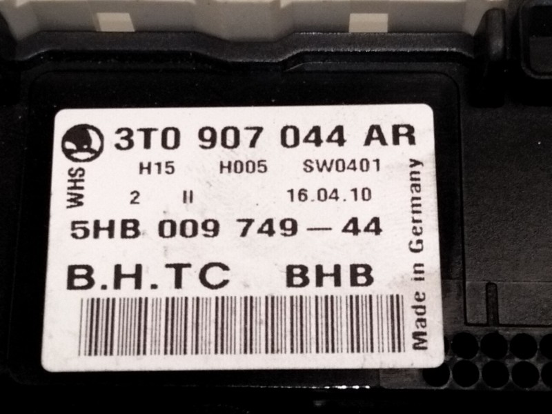 Recambio de mando calefaccion / aire acondicionado para skoda octavia berlina (1z3) elegance referencia OEM IAM 3T0907044  