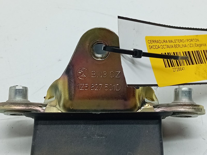 Recambio de cerradura maletero / porton para skoda octavia berlina (1z3) elegance referencia OEM IAM 1Z5827501D  