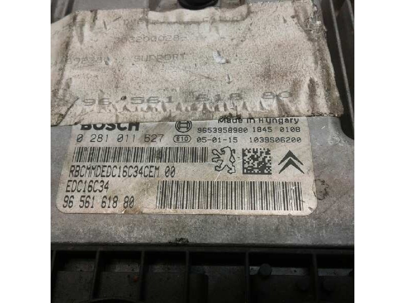 Recambio de centralita motor uce para peugeot 307 berlina (s2) referencia OEM IAM 0281011627 9656161880 EDC16C34