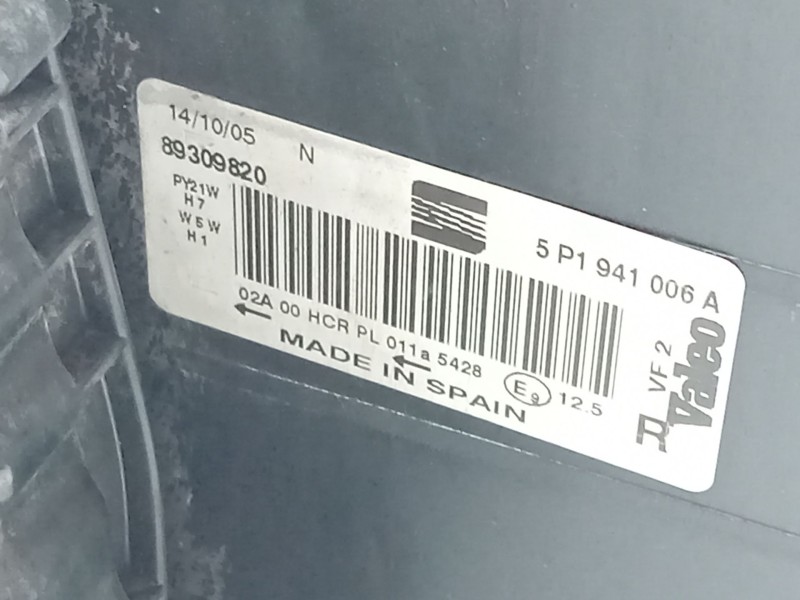 Recambio de faro derecho para seat altea (5p1) 1.9 tdi referencia OEM IAM 5P1941006A  