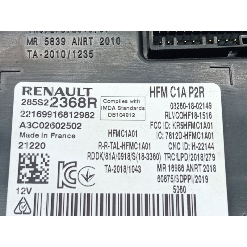Recambio de modulo electronico para renault clio v (b7_) 1.5 blue dci 100 (b7ad) referencia OEM IAM 285S22368R  