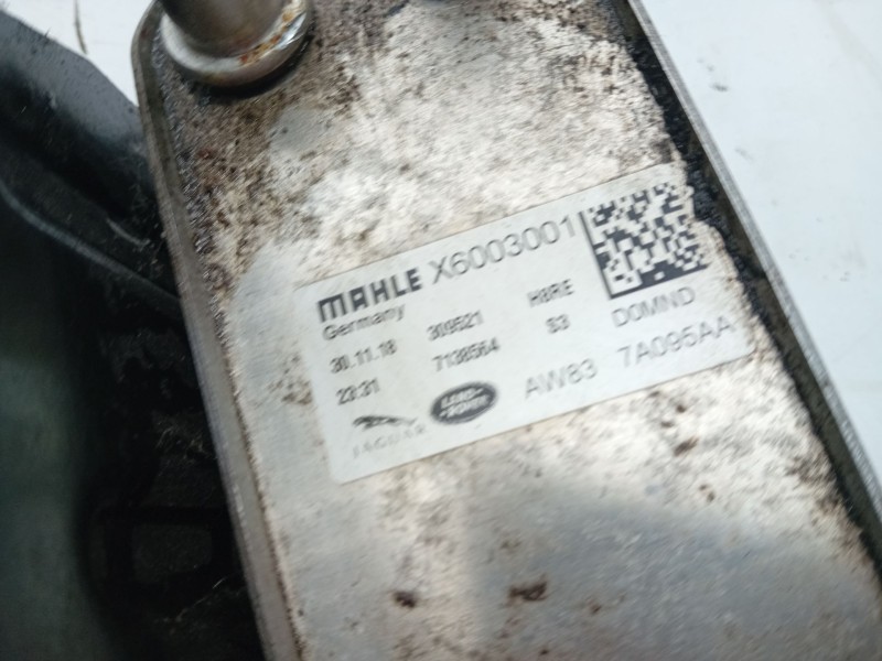 Recambio de enfriador aceite motor para land rover range rover velar (l560) 2.0 d240 sd4 4x4 referencia OEM IAM X6003001  